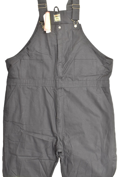 DHL Insulated Bib Overalls Men's 4XL Heavy Duty Duck Black High Visibility NEW